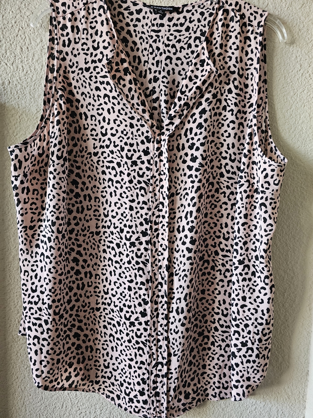 41 Hawthorn Pink Leopard Print Sleeveless Blouse